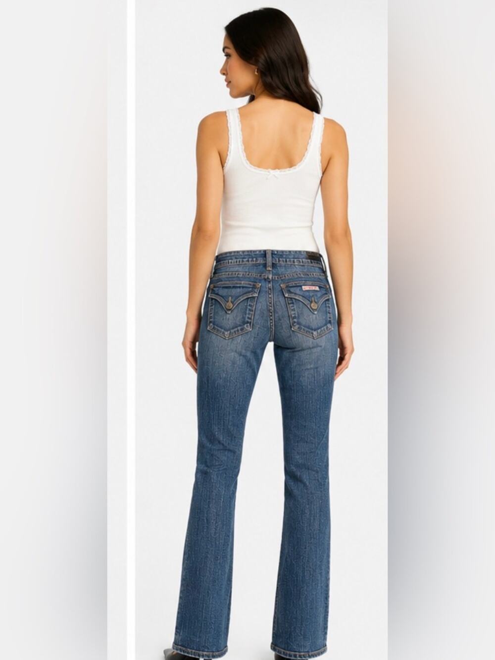 Hudson Signature Bootcut Jeans Size 27 Made in USA Stretch Denim Medium Wash